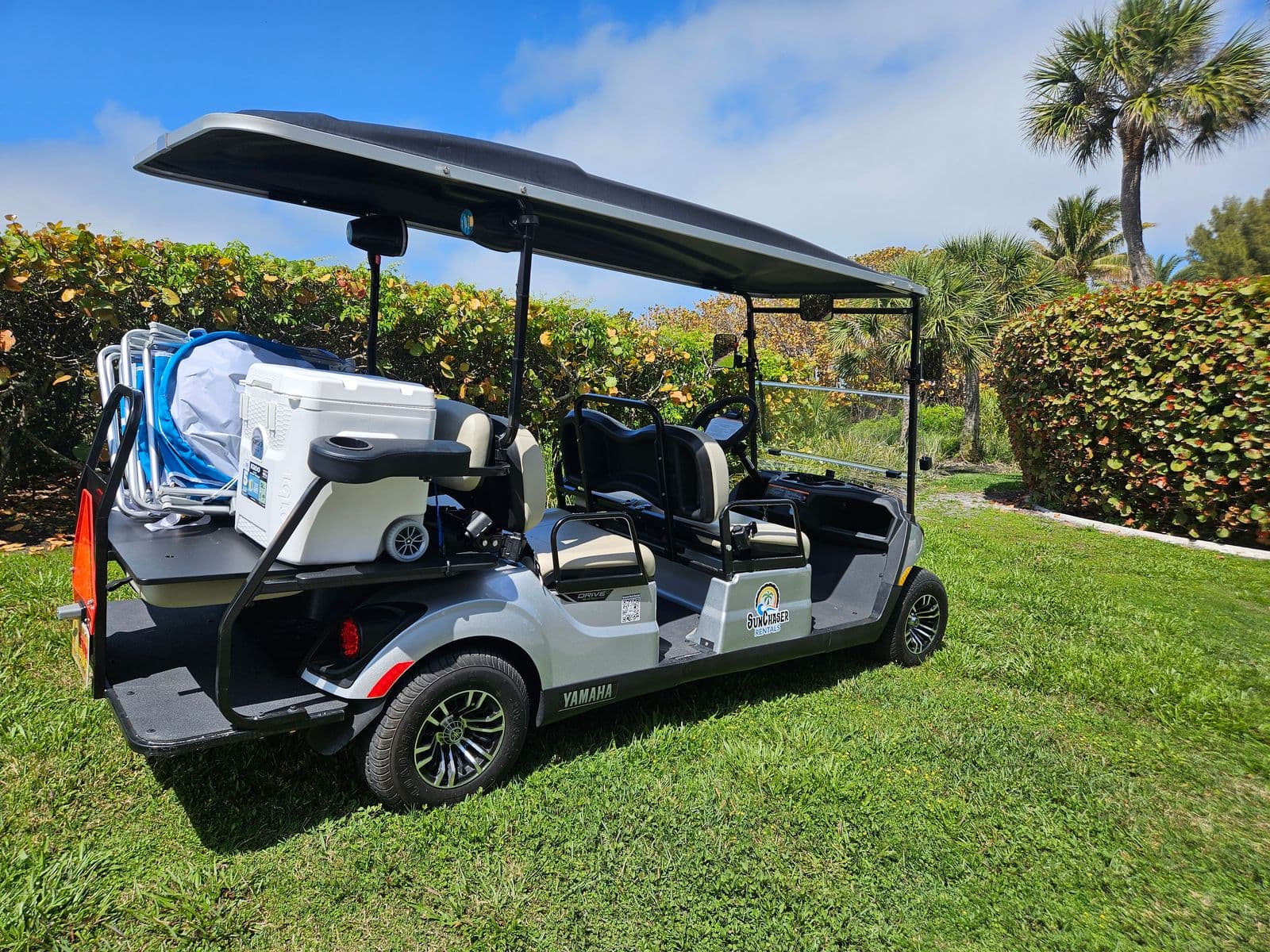 6-Passenger Gas Golf Cart (Yamaha) — 6-seat street-legal LSV