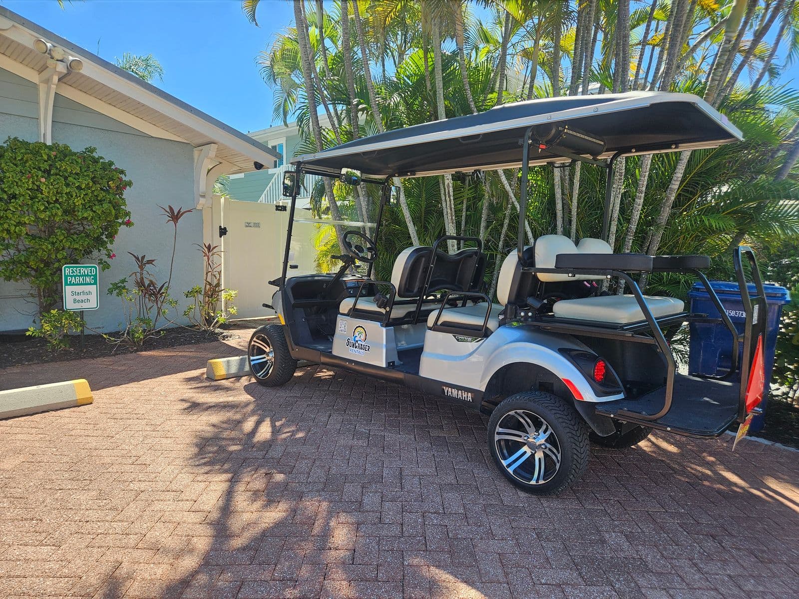 6-Passenger Gas Golf Cart (Yamaha) — 6-seat street-legal LSV — another view